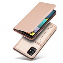 Capa De Cartão Magnético Para Xiaomi Redmi Note 11 Pro Bolsa Book Suporte Para Cartão Rosa