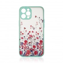 Design Case For Iphone 12 Flower Case Light Blue