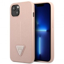 Guess Guhcp13Mpsatlp Iphone 13 6,1" Ró?Owy/Pink Hardcase Saffianotriangle Logo