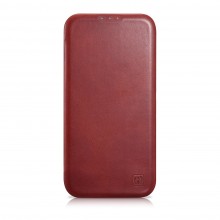 Icarer Ce Oil Wax Premium Leather Folio Case Leather Case For Iphone 14 Pro Flip Magnetic Magsafe Red (Aki14220706-Rd)