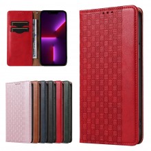 Magnet Strap Case Iphone 14 Plus Case With Flip Wallet Mini Lanyard Stand Red