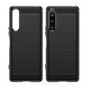 Carbon Case cover for Sony Xperia 5 IV flexible silicone carbon cover black
