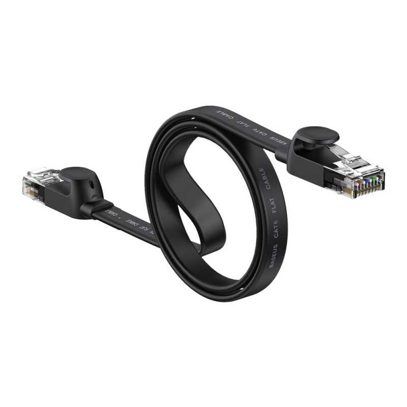 BASEUS high Speed RJ45 Gigabit network cable (flat cable) 1m Black PCWL-B01