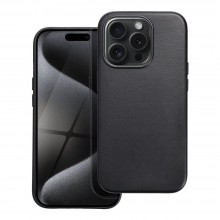 Leather Mag Cover for IPHONE 15 PRO black