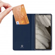 Dux Ducis Skin Pro Case for Google Pixel 7a Flip Card Wallet Stand Blue