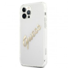 Capa Iphone 12 Pro Max Guess Original Dourado - Transparente